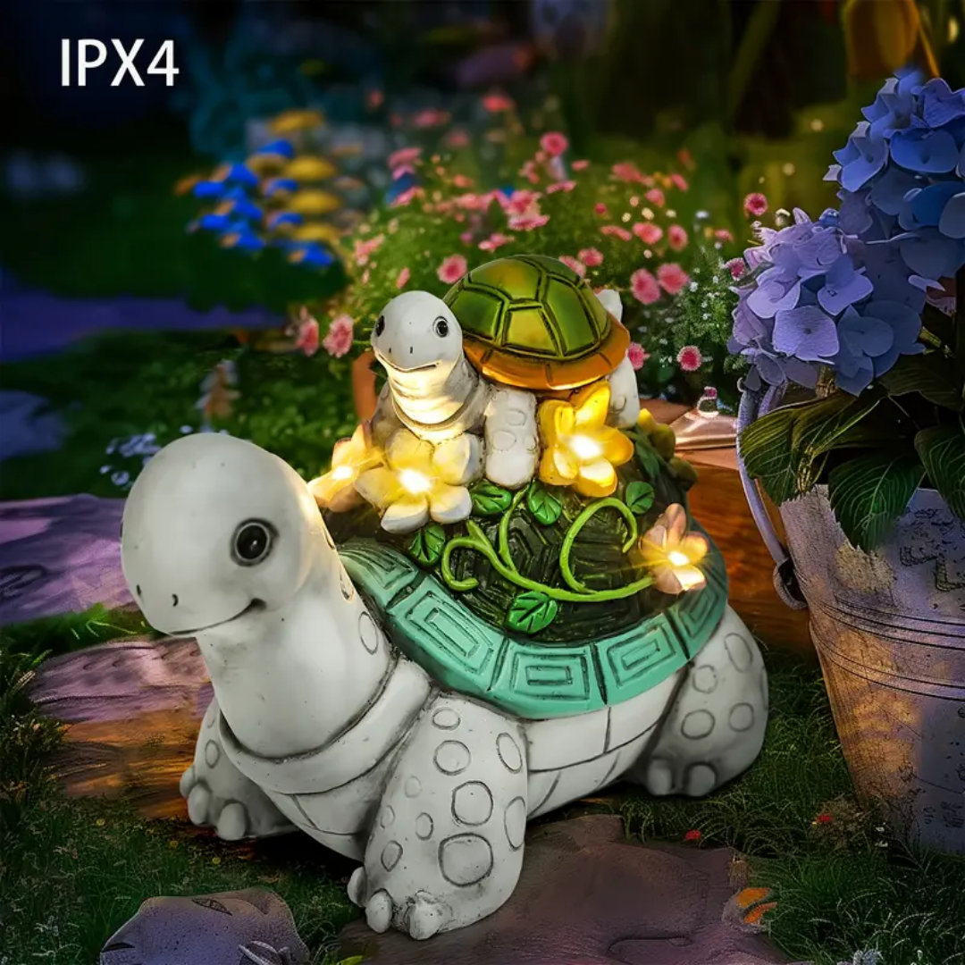 Colorful Illuminated Turtle Family Lamp