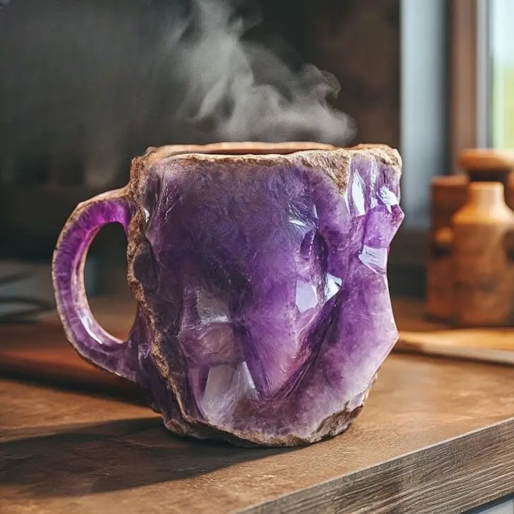Kristallinfuserade mineral kaffemuggar