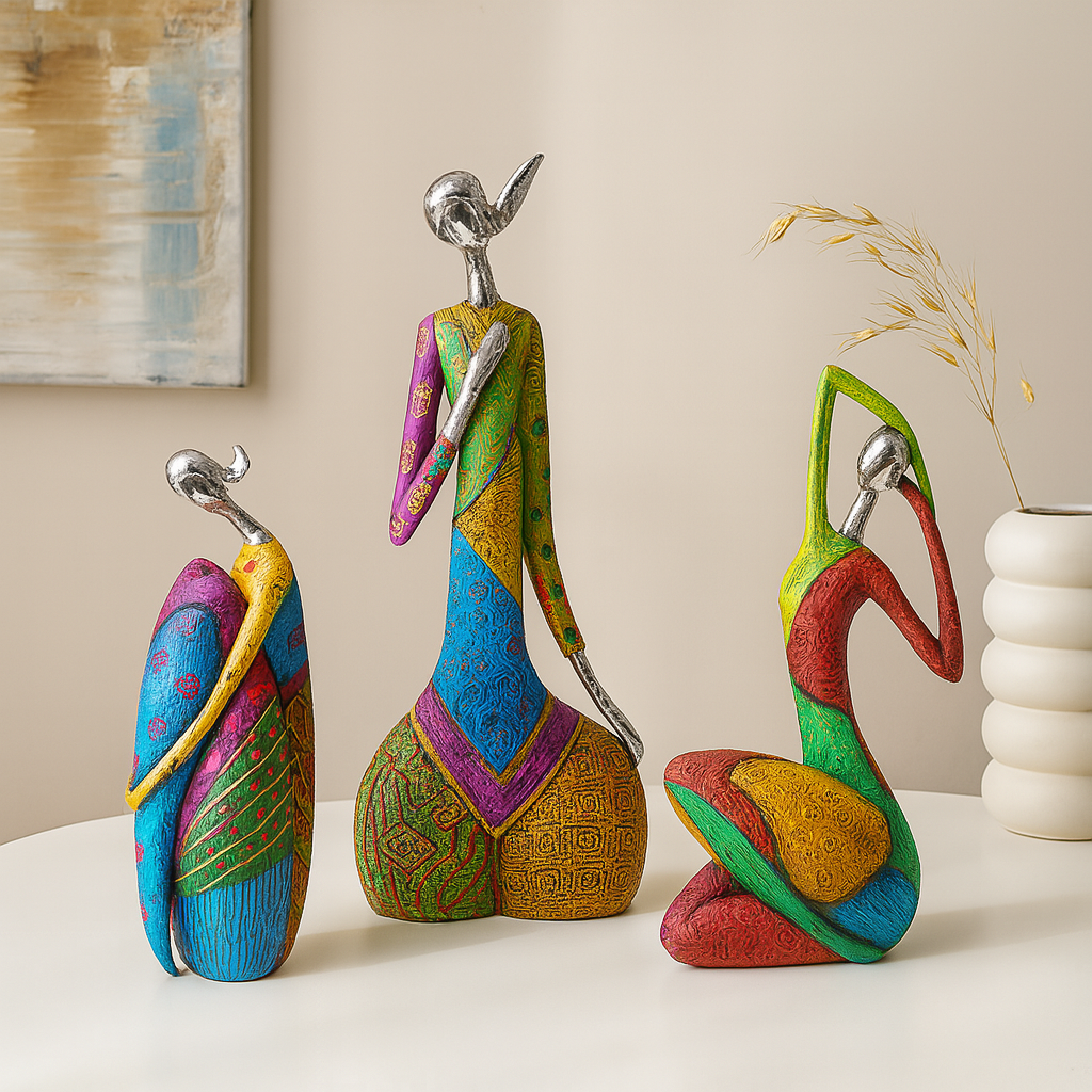 Vibrant Abstract Female Figure